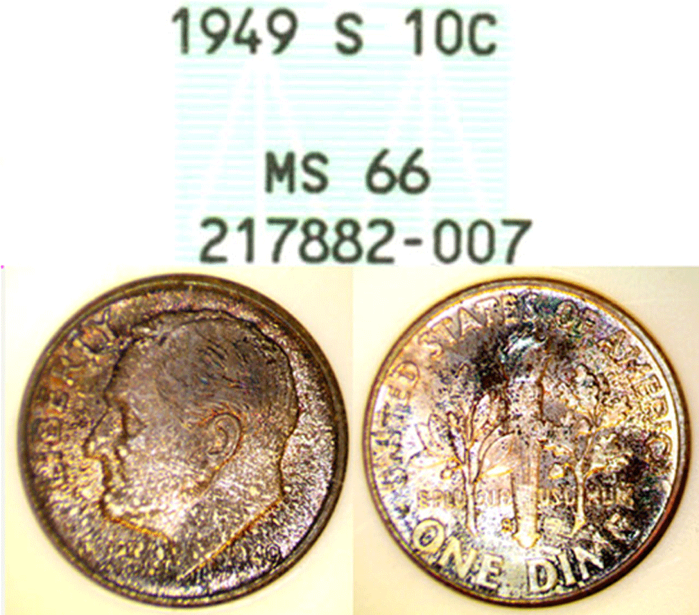 Roosevelt dime 1949-S 10c Roosevelt silver dime