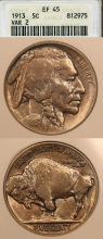 1913 5c Type-2 ANACS EF 45