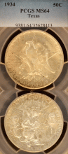 1934 Texas Centennial PCGS-MS 64