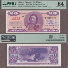 Series 692 $20.00 Replacement Note PMG CU 64