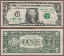 1988-A - $1 FR-1917-A "Web Note" Block AF