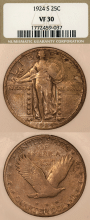 US Standing Liberty Quarter 1924-S 25c NGC VF 30