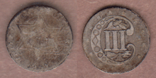 1857 3c Type 2 Good