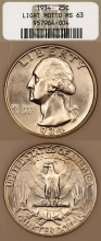 1934 25c "Light Motto" NGC MS 63