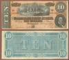 T-68 $10 1864 Confederate Currency
