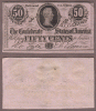 T-72 50 Cents 1864 Cofederate paper money