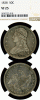 1838 50c Capped Bust Reeded edge silver half dollar NGC-Very Fine 25