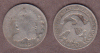 1835 US silver Half Dime Small Date Large 5C