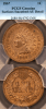 1867 1c US Indian head cent PCGS AU