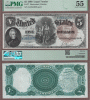 1880 $5.00 FR-77 PMG AU 55