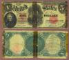 1907 $5.00 FR-88 Wood Chopper Large US Legal Tender Note Teehee/Burke FR-88