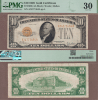 1928 - $10 FR-2400 Gold Certificate PMG Very Fine 30