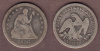 1856-O 25c US seated Liberty silver quarter