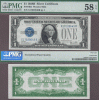 1928-B $1 FR-1602 US small size silver certificate PMG AU 58