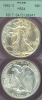 1942-S 50c MS-64 OGH Walking Liberty silver half dollar PCGS MS 64
